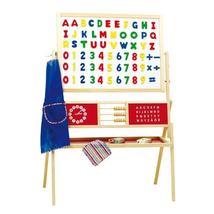 Tableau enfant - ROBA - Double Face Magnétique et Craie - Rotatif - Accessoires inclus