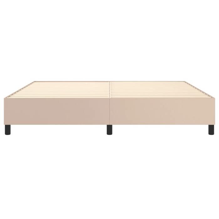 Marrone 200 x 200 cm - Letto in legno - Portata massima 150 kg - Struttura letto a molle color cappuccino 200x200 cm in similpelle 005_299496