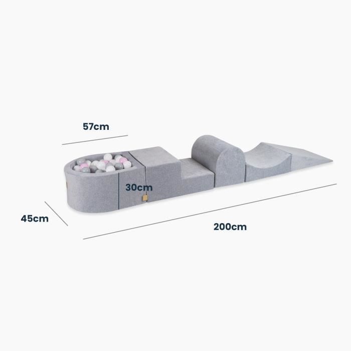 Foam play area - MeowBaby® - 4 pieces - ECRU - 57x45x30 cm - Hypoallergenic