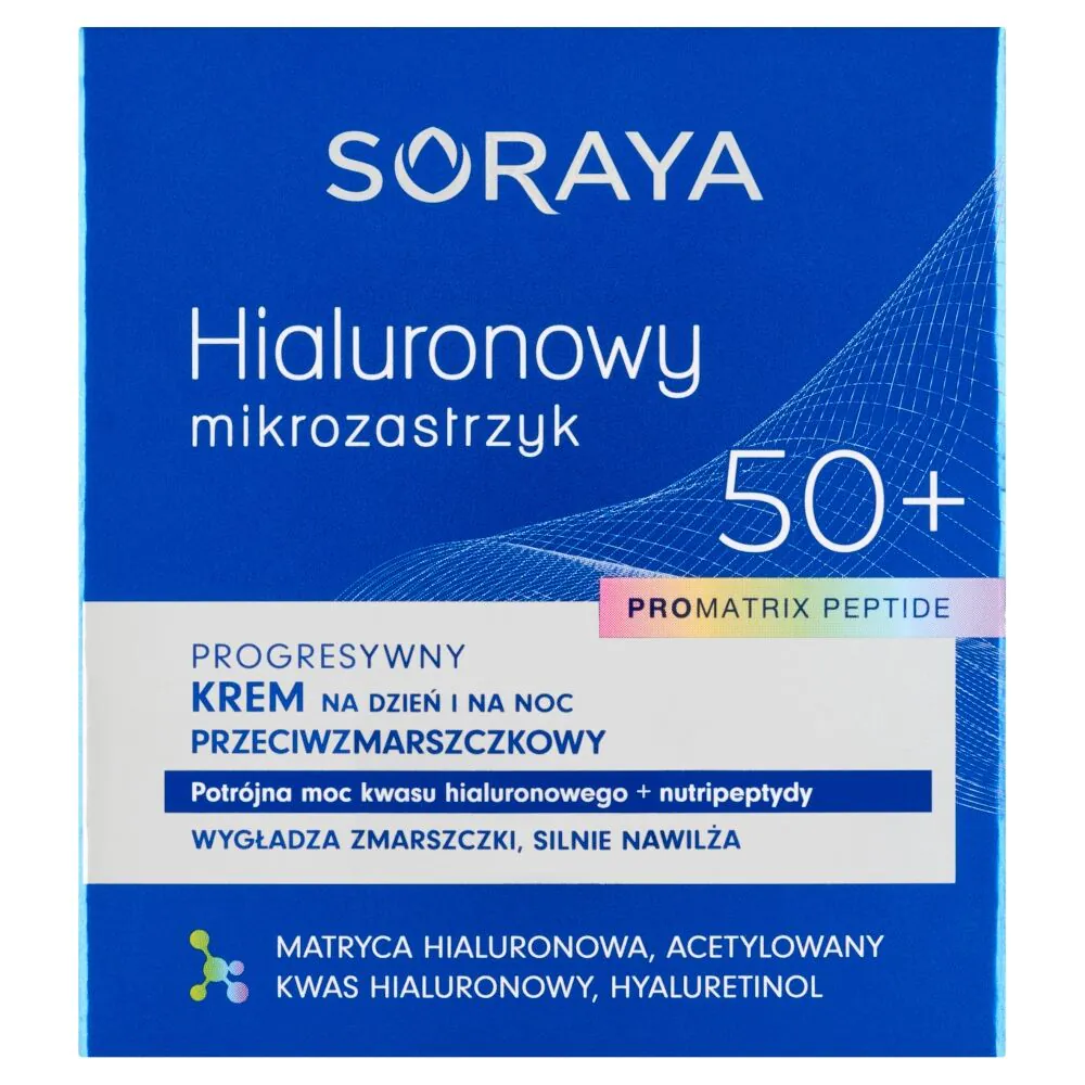 Soraya Hialuronowy Mikrozastrzyk Krem przeciwzmarszczkowy 50+ na dzień i na noc