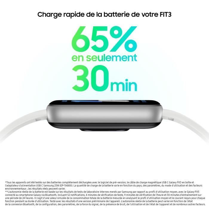 Braccialetto intelligente Samsung Galaxy Fit 3 argento