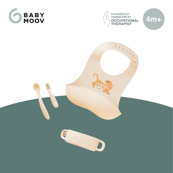 Babymoov - Silicone Baby First Meal Set - Weaning Tableware - Developed with an Occupational Therapist - Mini Roar