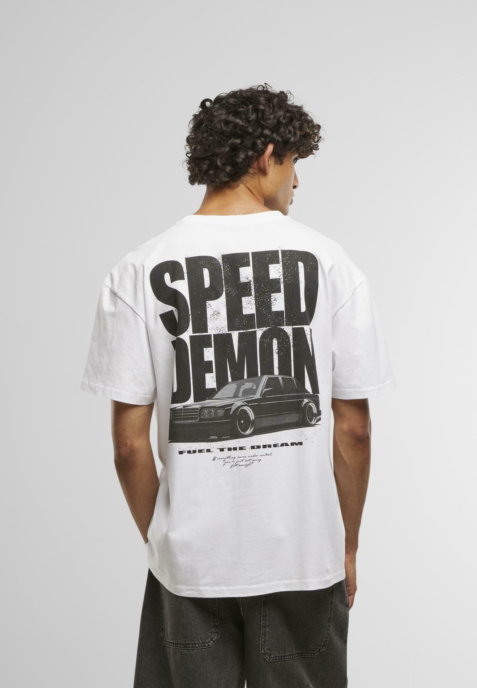 Maglietta stampata Mister Tee SPEED DEMON TEE - bianca