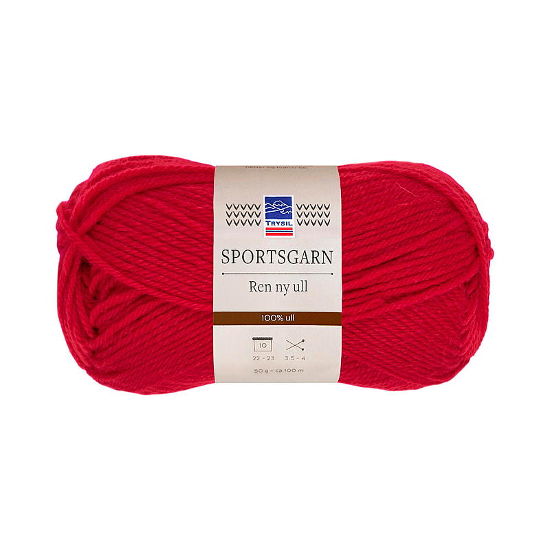 Laine Trysil Sports 100 % pure laine vierge, rouge foncé