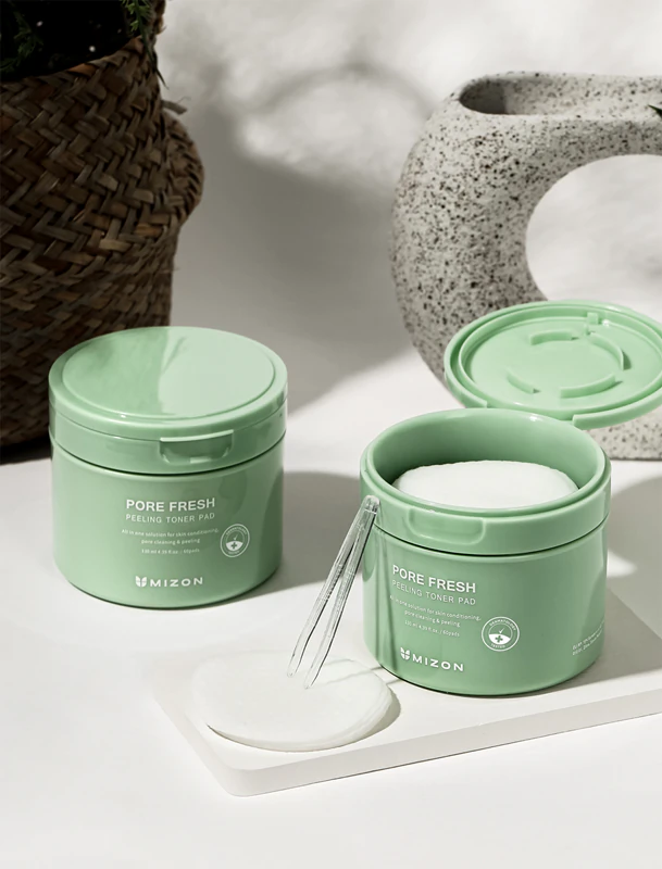 Mizon Pore Fresh exfoliačné tampóny na tvár pre citlivú pleť so sklonom k nedokonalostiam