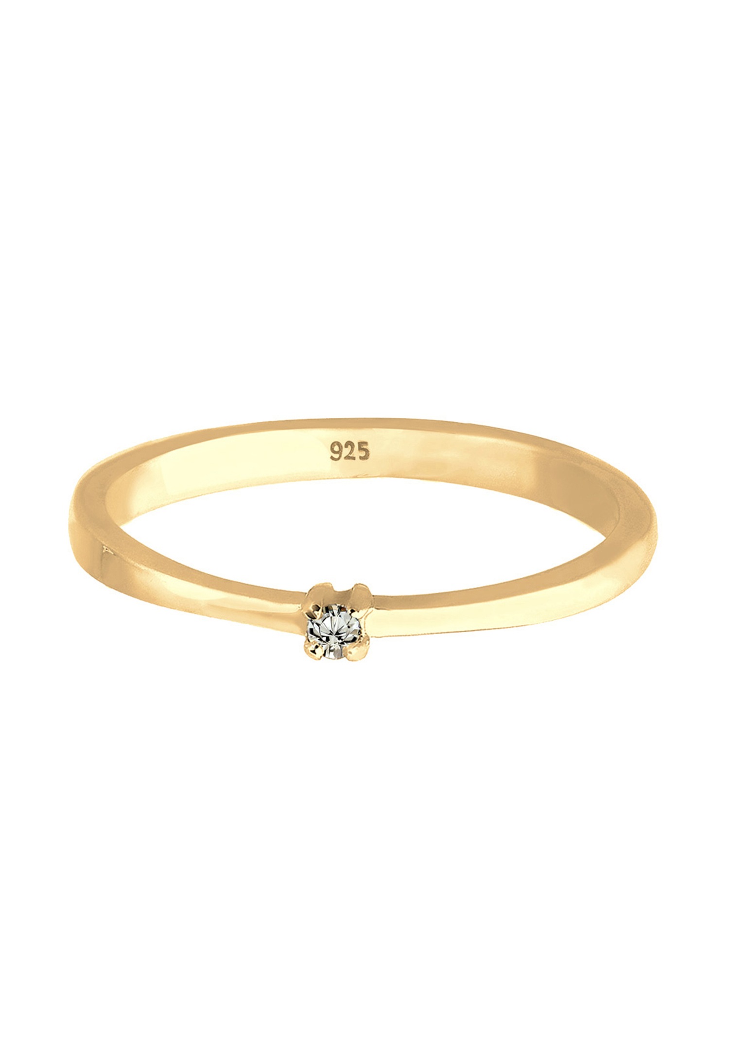 Elli Solitaire Classique Cristal 925 Argent