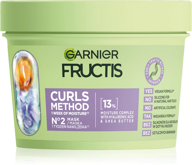 Máscara capilar hidratante Garnier Fructis Curls Method para cabelos cacheados e ondulados