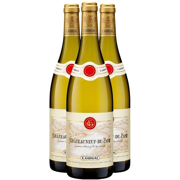 Maison Guigal Châteauneuf-du-Pape 2023 - Vino Blanco del Valle del Ródano (3x75cl)