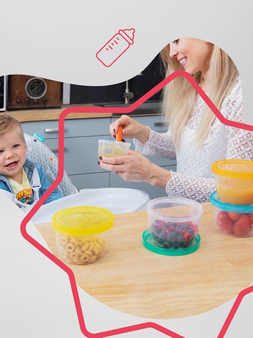 Set van 12 'Badabulle' potjes van 250 ml - veelkleurig