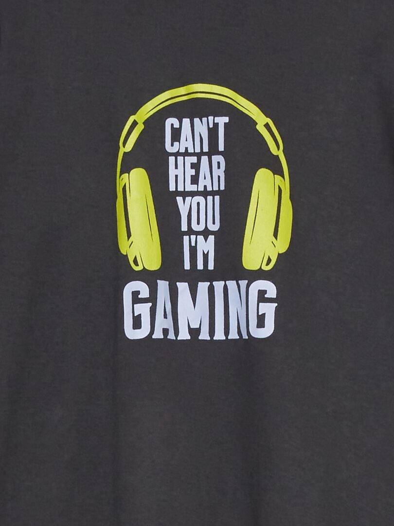 Camiseta de manga comprida em malha - cor carvão