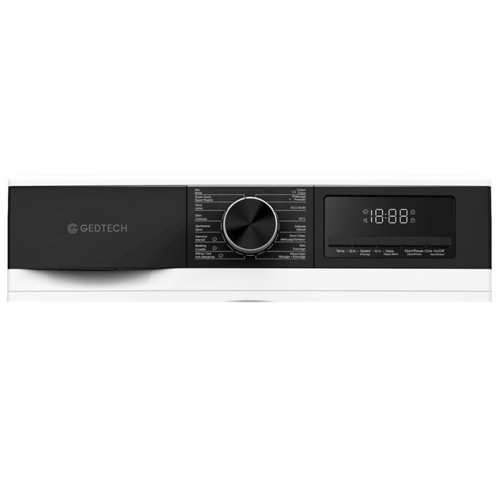 Lave-linge frontal GEDTECH GLL91400WH - 9 Kgs - 1400 tr/mn - 16 programmes - Eco - Intensif -  Rapide – Très Faible conso A-10%