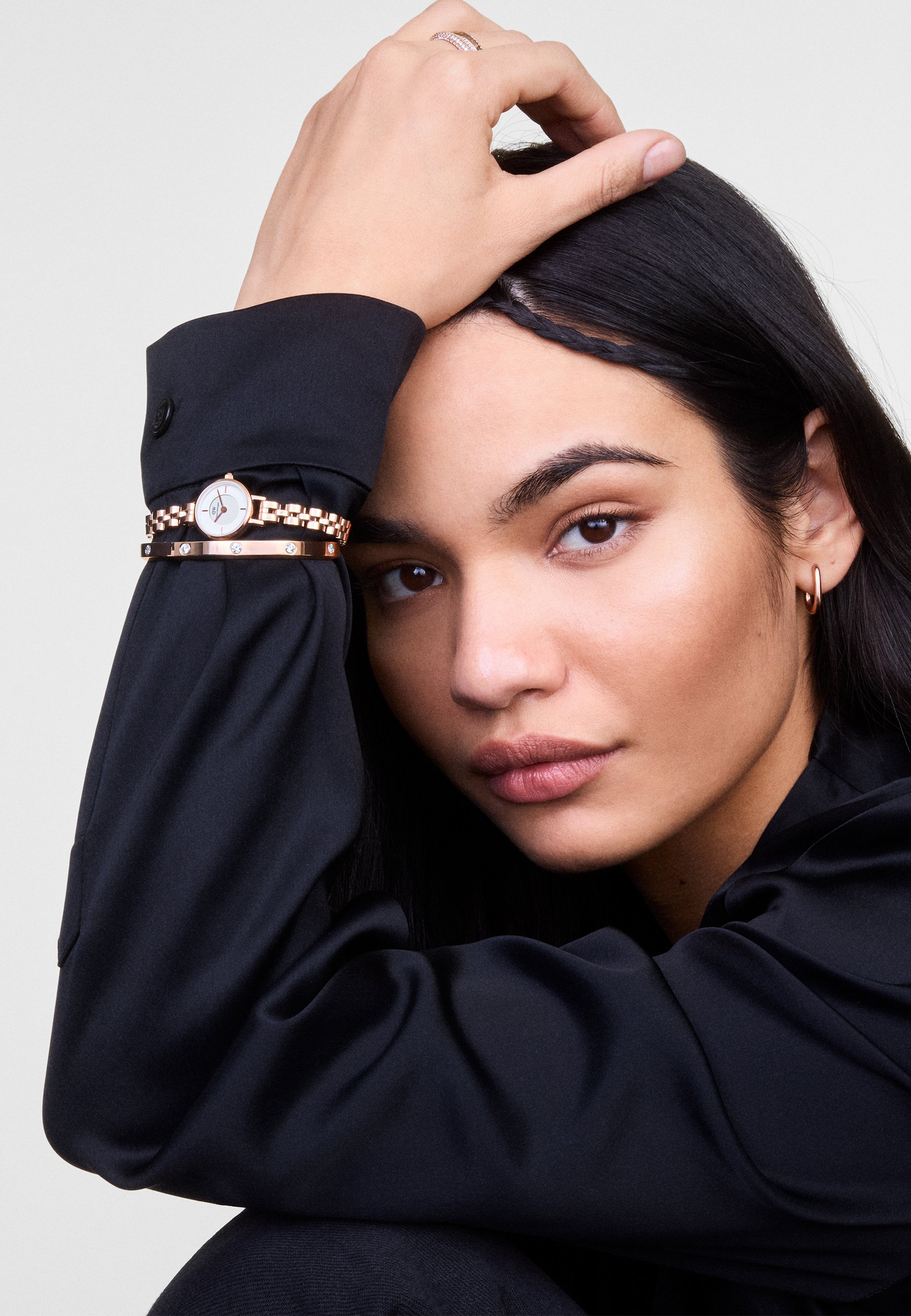 Daniel Wellington PETITE ARCH 3-LINK - Hodinky - růžové zlato