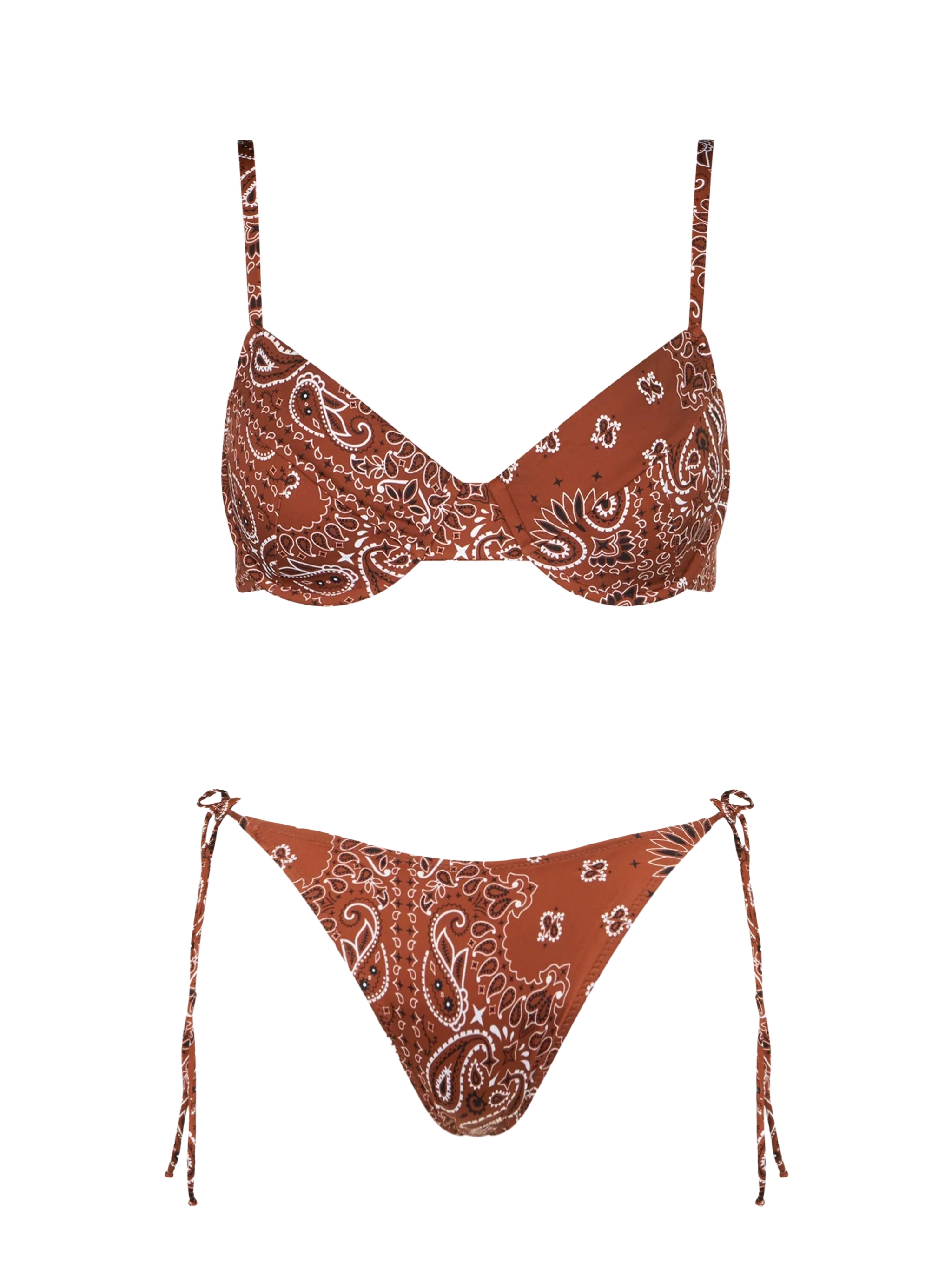 Bikini da donna a bralette con stampa bandana