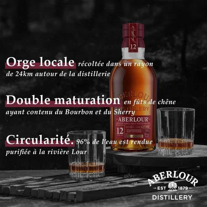 Aberlour - 12 anni - Scotch Single Malt Whisky con confezione regalo - 40,0% vol. - 70 cl - senza confezione regalo