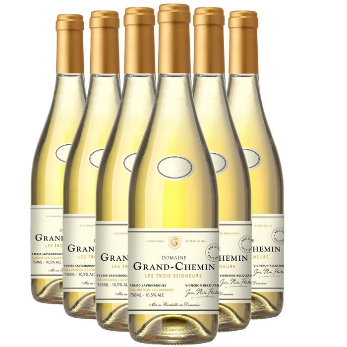 Domaine Grand-Chemin Pays d'Oc Les Trois Seigneurs Moelleux 2025 - Vin Blanc du Languedoc - Roussillon (6x75cl)