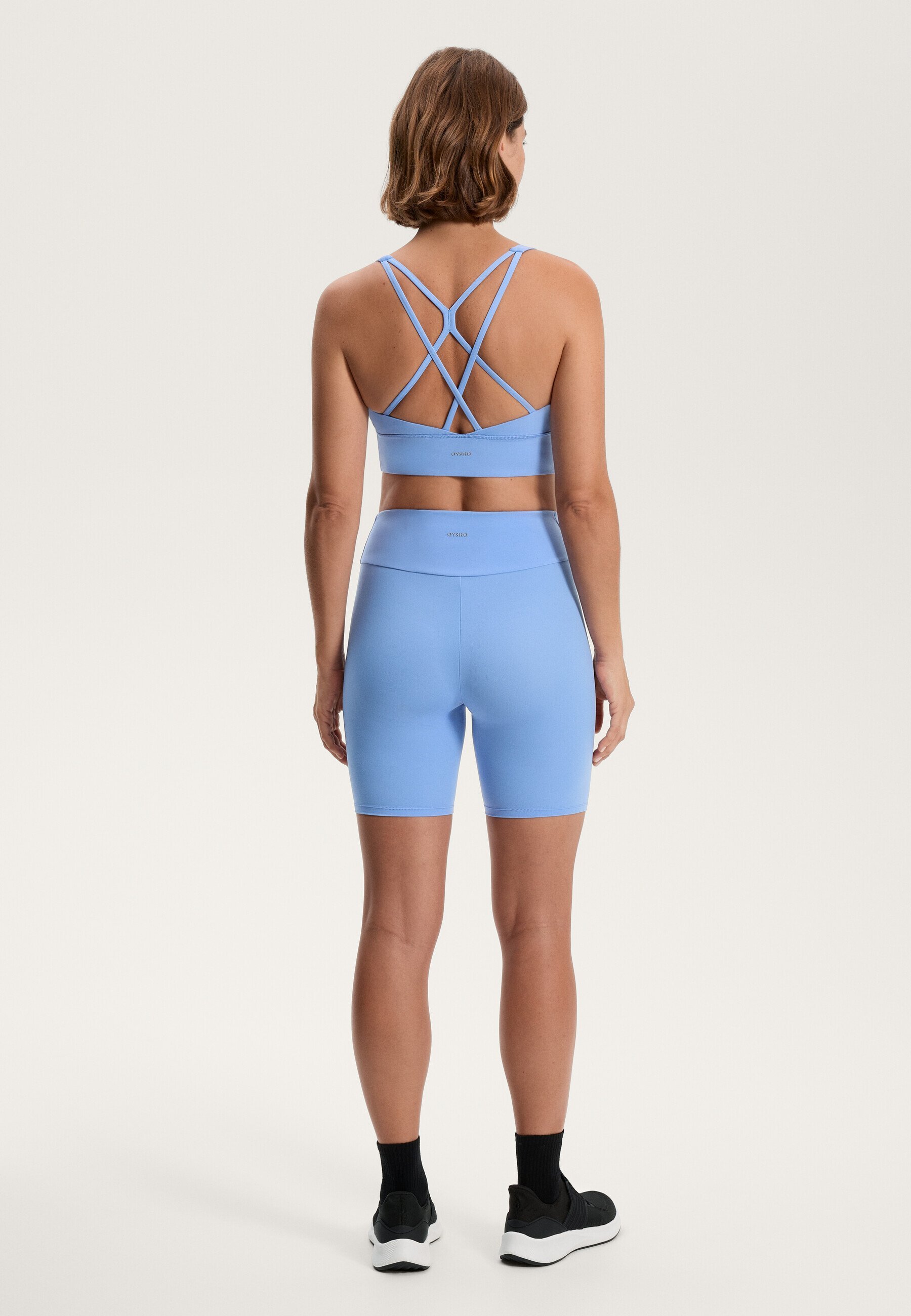 OYSHO COMFORTLUX HIGH RISE 20cm BIKER - Sportshorts - gemêleerd koningsblauw