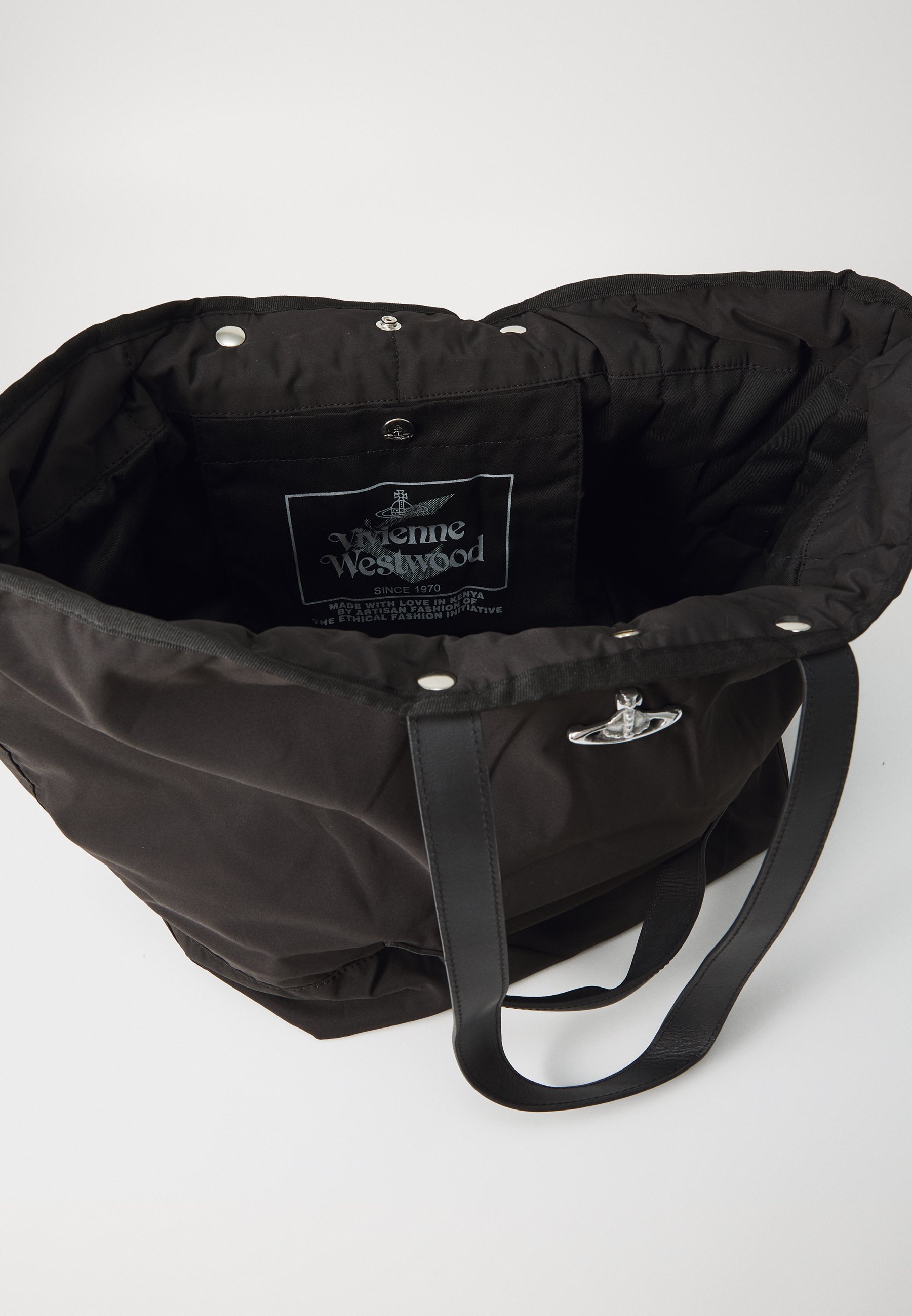 Vivienne Westwood UTILITY - Torba typu tote - czarno-srebrna