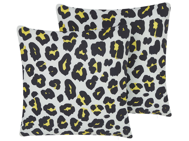 2 poduszki ogrodowe w cętki 45x45 czarno-białe