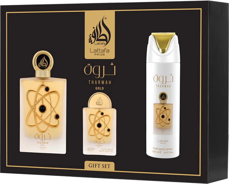 Darilni set Lattafa Pride Tharwa Gold uniseks