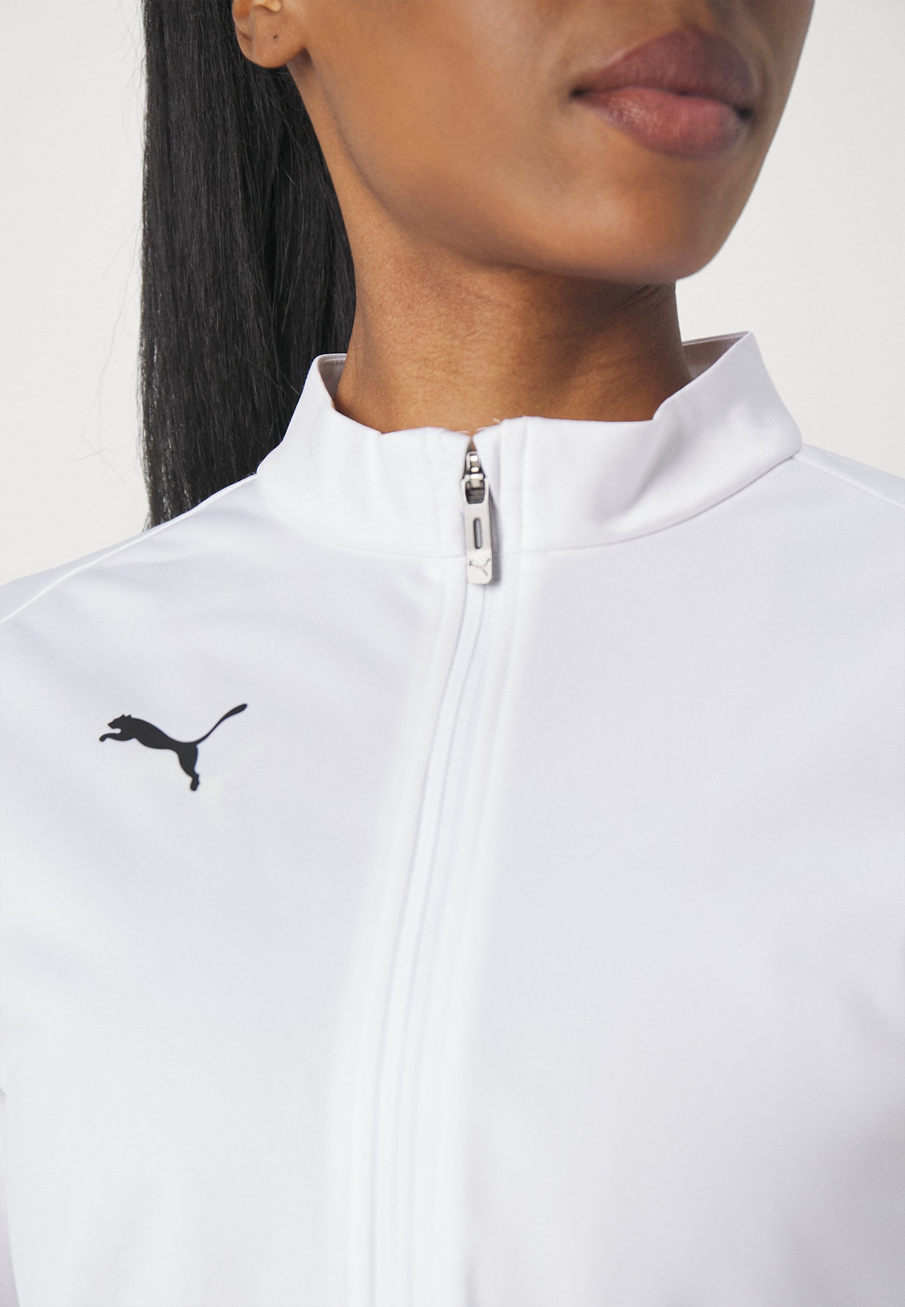 TEAMGOAL TRAINING JACKET - Treningsjakke - white/feather grey Puma