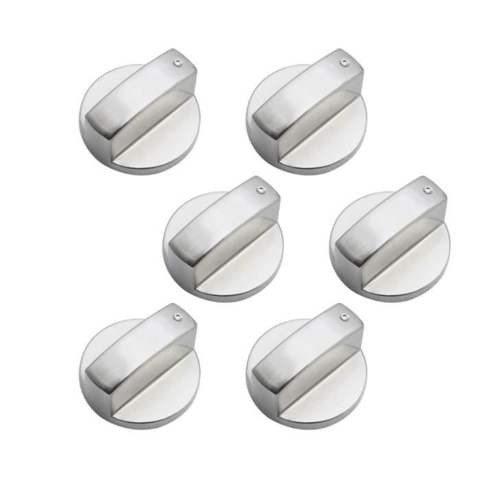 6 stuks universele metalen bedieningsknoppen voor gasfornuis, 6 mm universele bedieningsknoppen voor fornuis