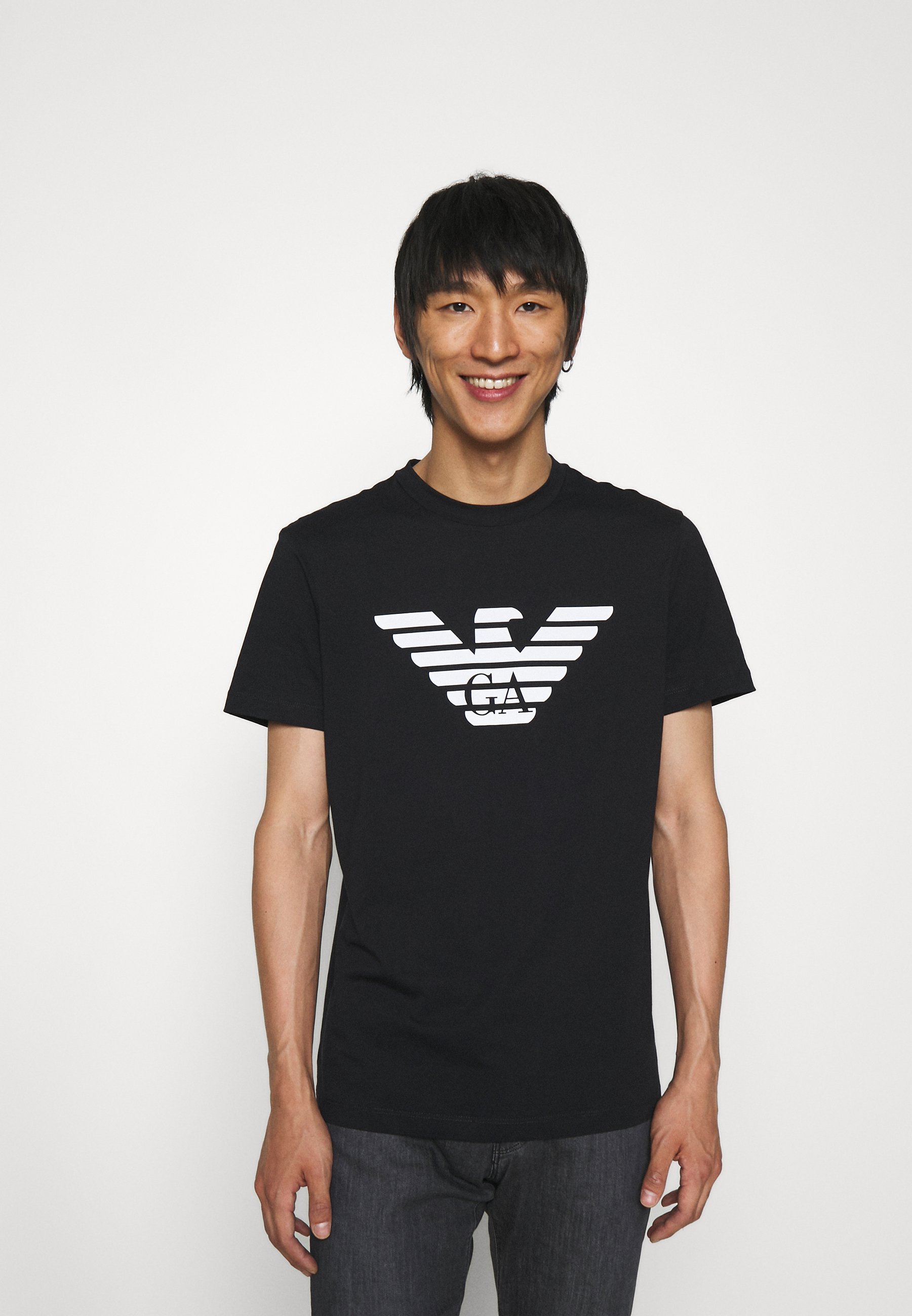 Emporio Armani T-skjorte med print - marineblå