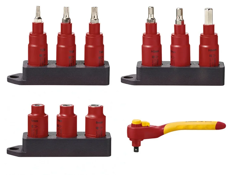 Conjunto de chave de catraca, soquetes e bits PARKSIDE®