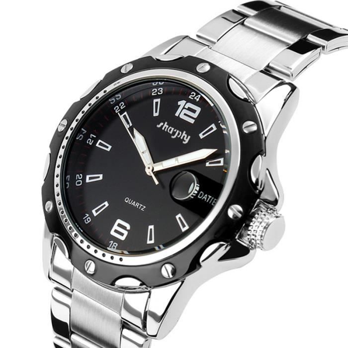 Orologio da uomo SHARPHY Classic - Acciaio argentato e quadrante nero