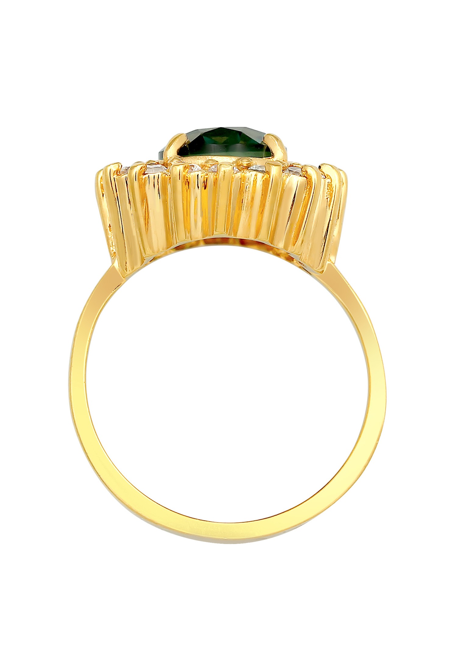 Elli PREMIUM Elli PREMIUM Bague Femmes Cocktail Elegant Royal avec quartz et cristaux de zirconium en argent sterling 925