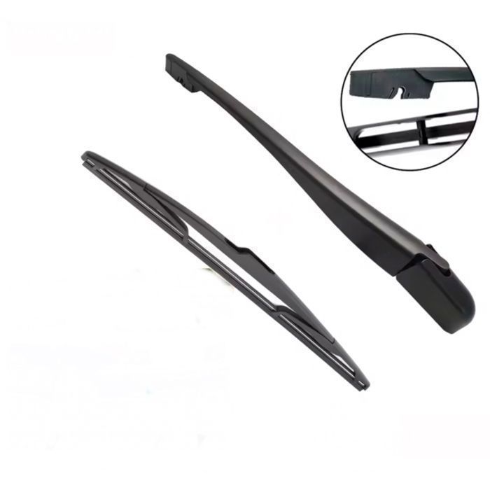 Brazo completo del limpiaparabrisas trasero para Peugeot 106, 206, 206+ (brazo + escobillas) (Verifique el tamaño antes de realizar el pedido).