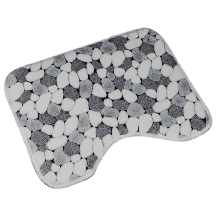 Alfombrilla de baño - 2 unidades - Antideslizante - Absorbente - Gris