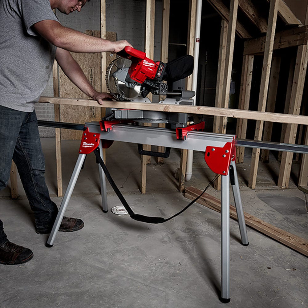 MILWAUKEE M18 Fuel 184 mm:n kaksoisviisteellä varustettu liukukisko-jiirisaha M18FMS184-0