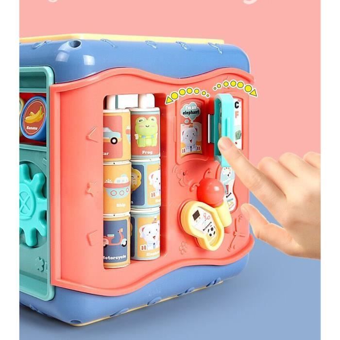 ZGEER 6-in-1 Baby Activity Cube - Multicolor - Musical and Shape-Working Educational Toy for 12-18 Months