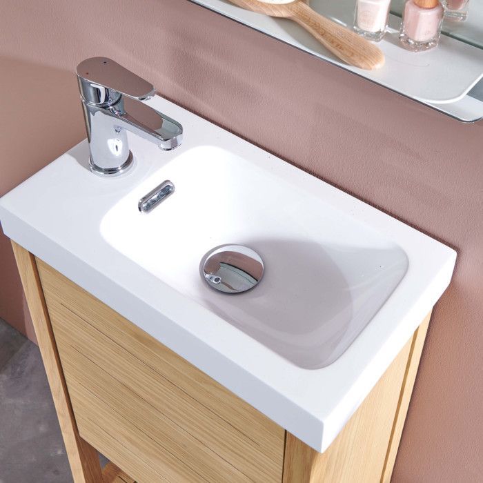 Mueble de baño ATOLL con lavabo blanco