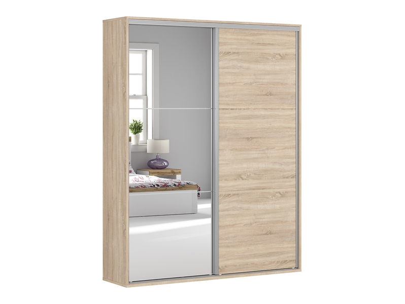 Szafa przesuwna Flex 171 cm z lustrem dąb sonoma