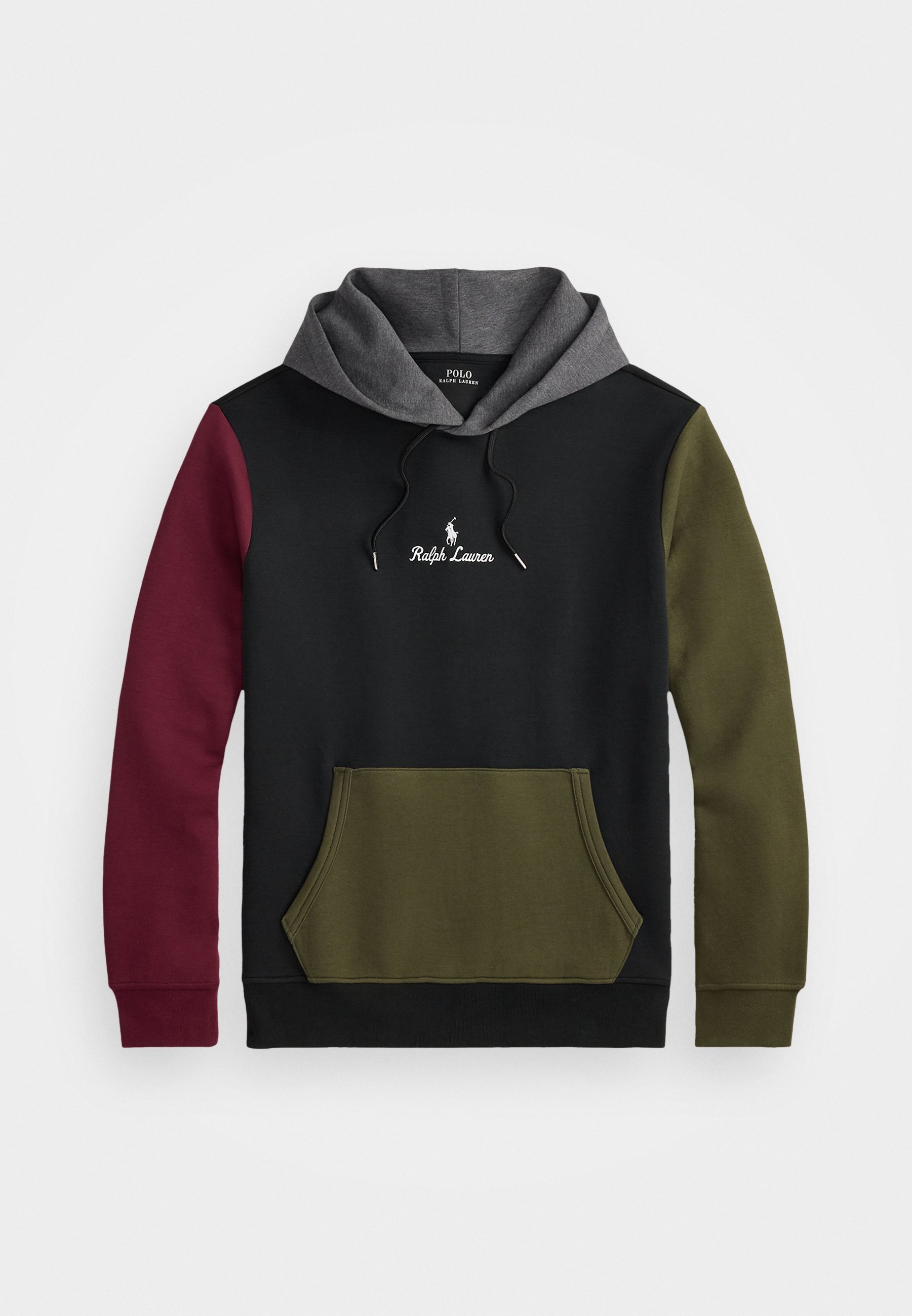 Polo Ralph Lauren LOGO DUBBELGEBREIDE HOODIE - Hoodie - zwart multi