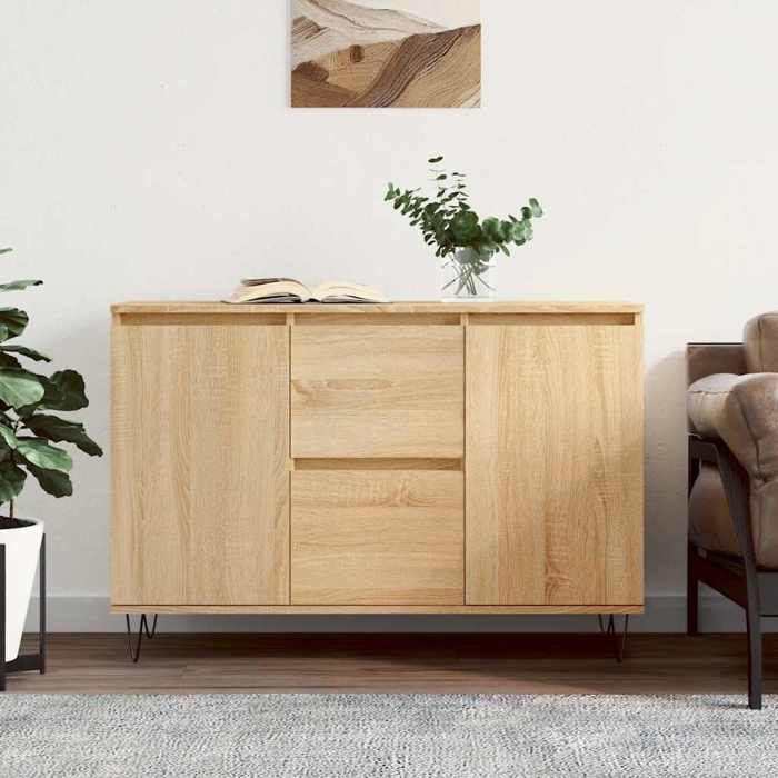 vidaXL Buffet, Armoire Latérale avec Pieds, Meuble de Rangement, Organisateur de Salon Salle de Séjour Intérieur 827207