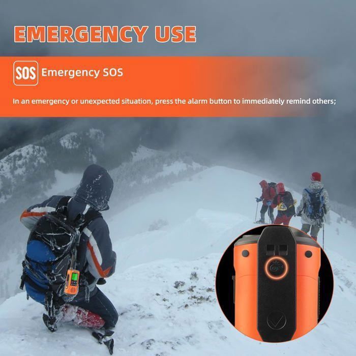 Walkie Talkie Retevis RT45P, resistente al agua IP67, PMR446, 16 canales, VOX, linterna LED, alarma SOS, CTCSS/DCS, para actividades al aire libre.