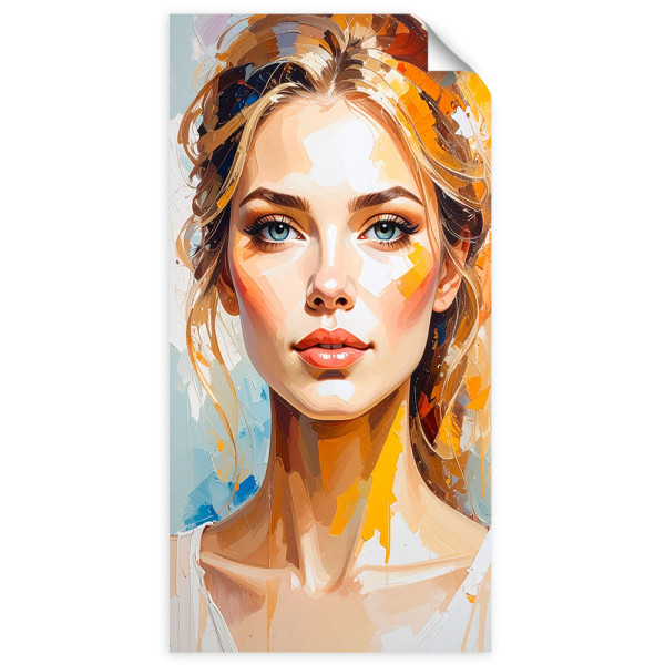 Plakat samoprzylepny do salonu Feeby Portret Kobiety Modelki 40x80