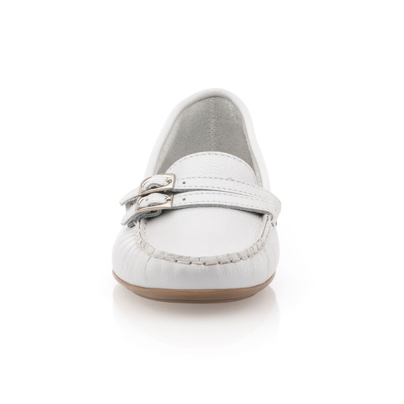 Mocasines/zapatos náuticos blancos para mujer
