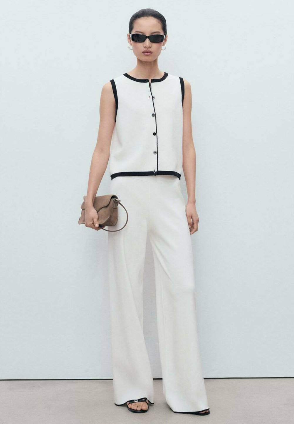 Gilet Mango - blanc cassé
