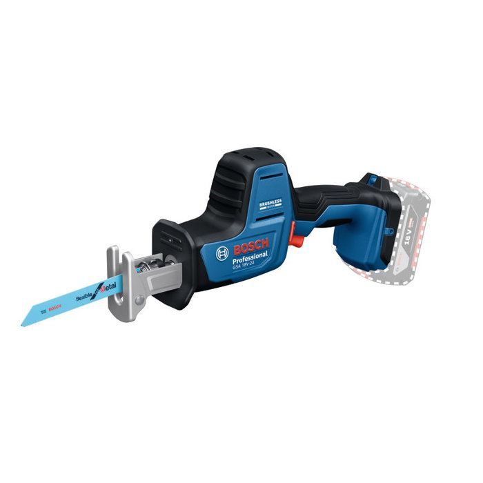 Serra Sabre Sem Fio BOSCH PROFESSIONAL - GSA 18V-24 - 18V - 230 mm - Com 2 Lâminas S922EF, S2345X