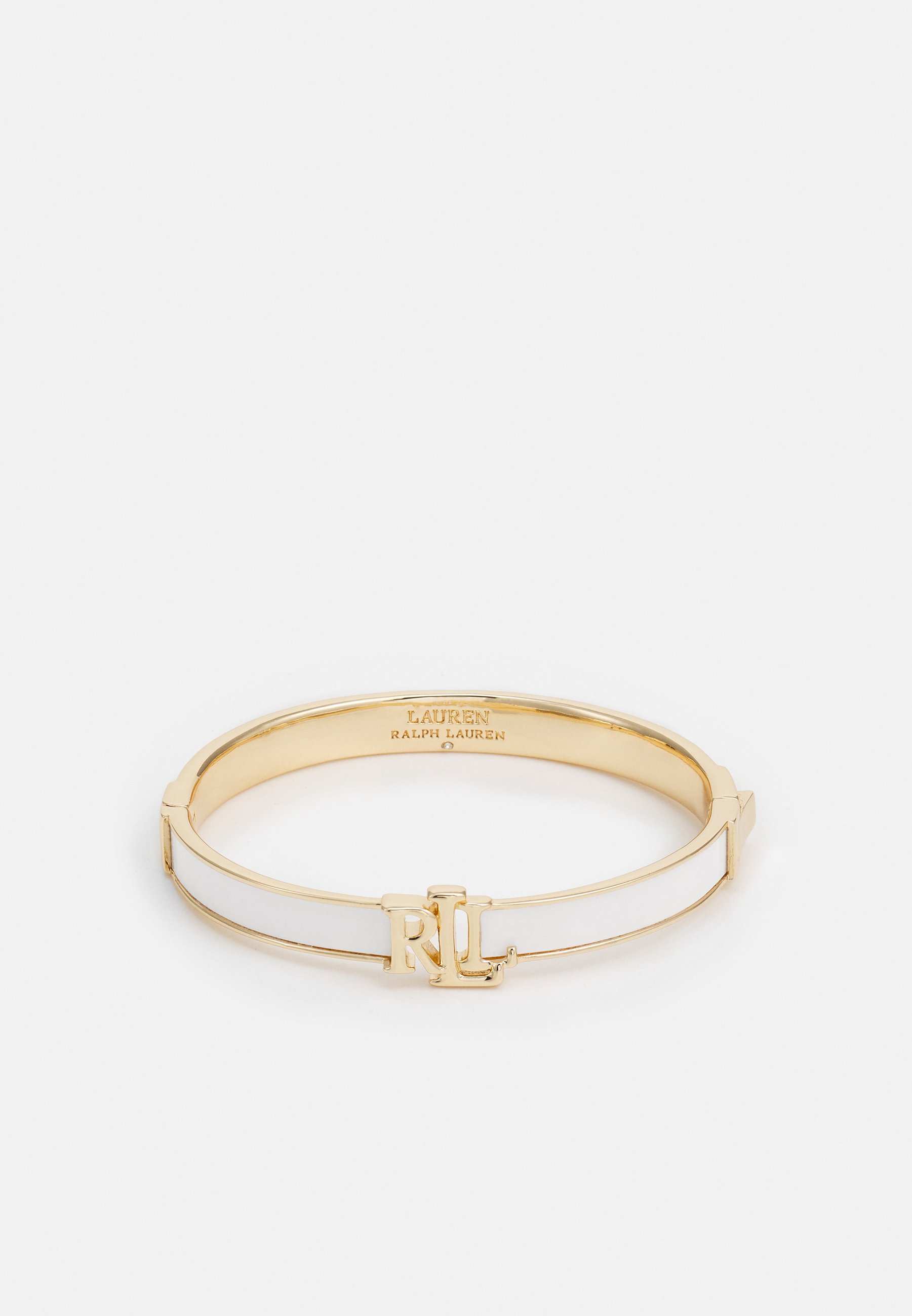 Lauren Ralph Lauren HINGE BANGLE - Armband - goudkleurig/wit