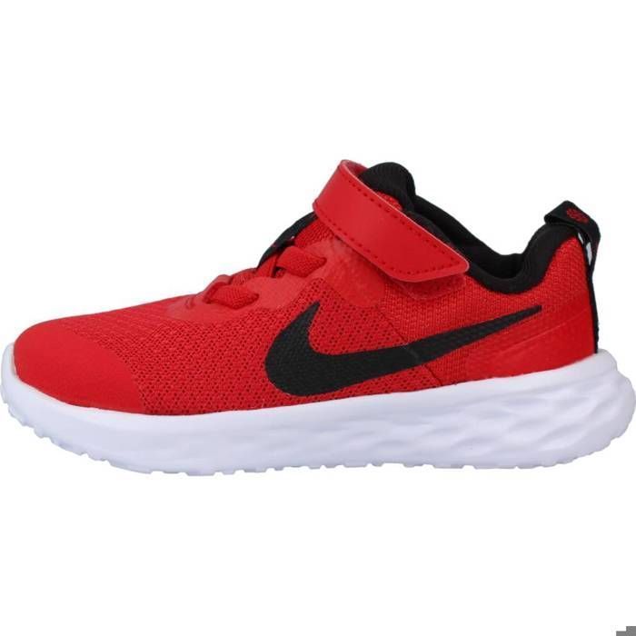 Zapatillas - NIKE - Revolution 6 - Rojas - Parte superior sintética - Unisex