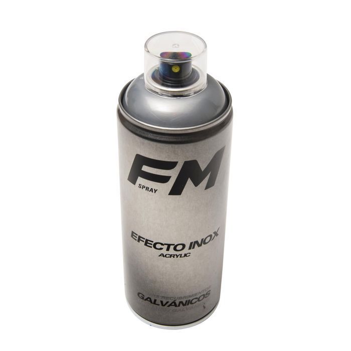 Bomboletta spray da 400 ml con rivestimento effetto acciaio inossidabile