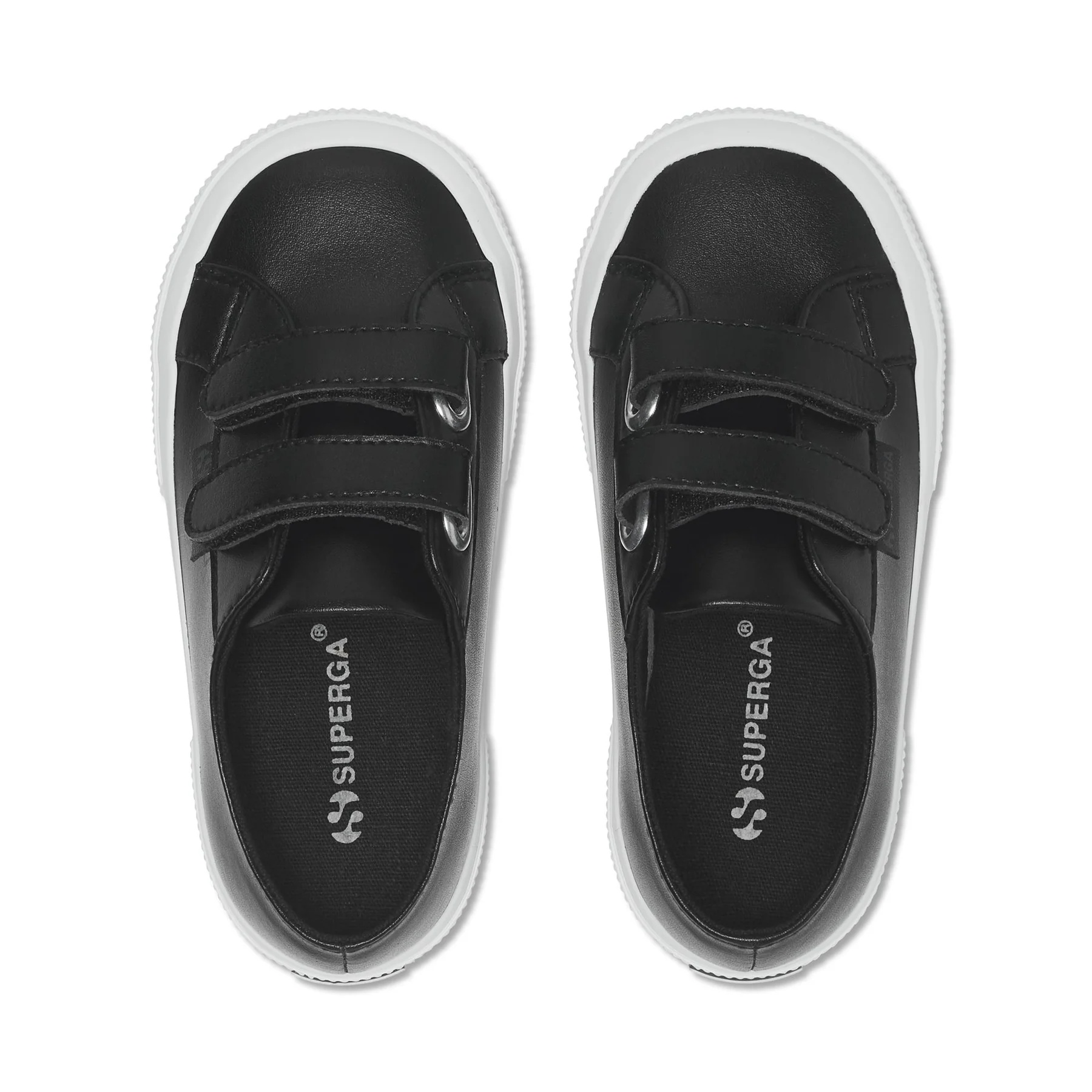 2750 KIDS STRAPS VEGAN MATERIAL-BLACK-WHITE