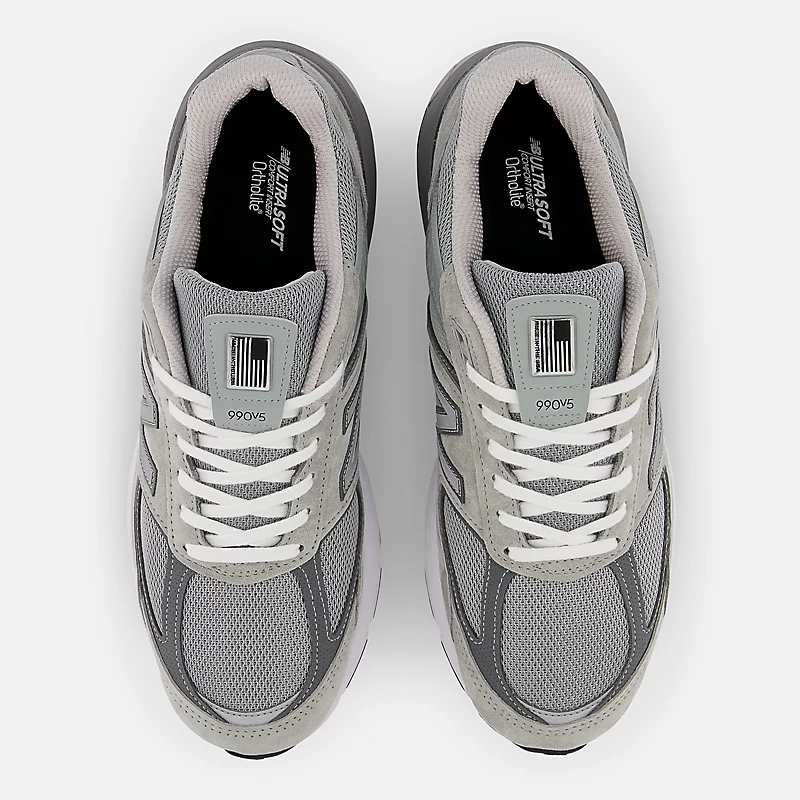Męskie buty MADE in USA 990v5 Core – szare z motywem Castlerock
