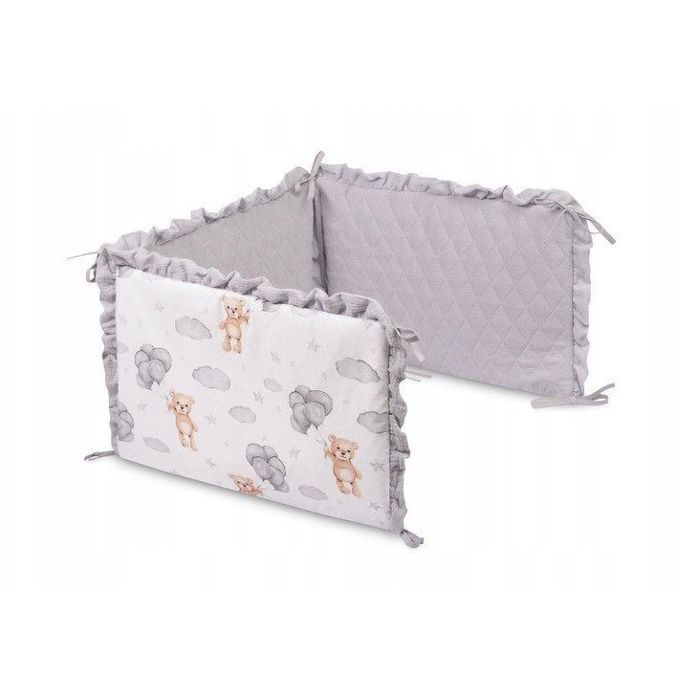 Protector de colchón - SENSILLO - Protector de cama de muselina - Gris - Lavable - Sintético