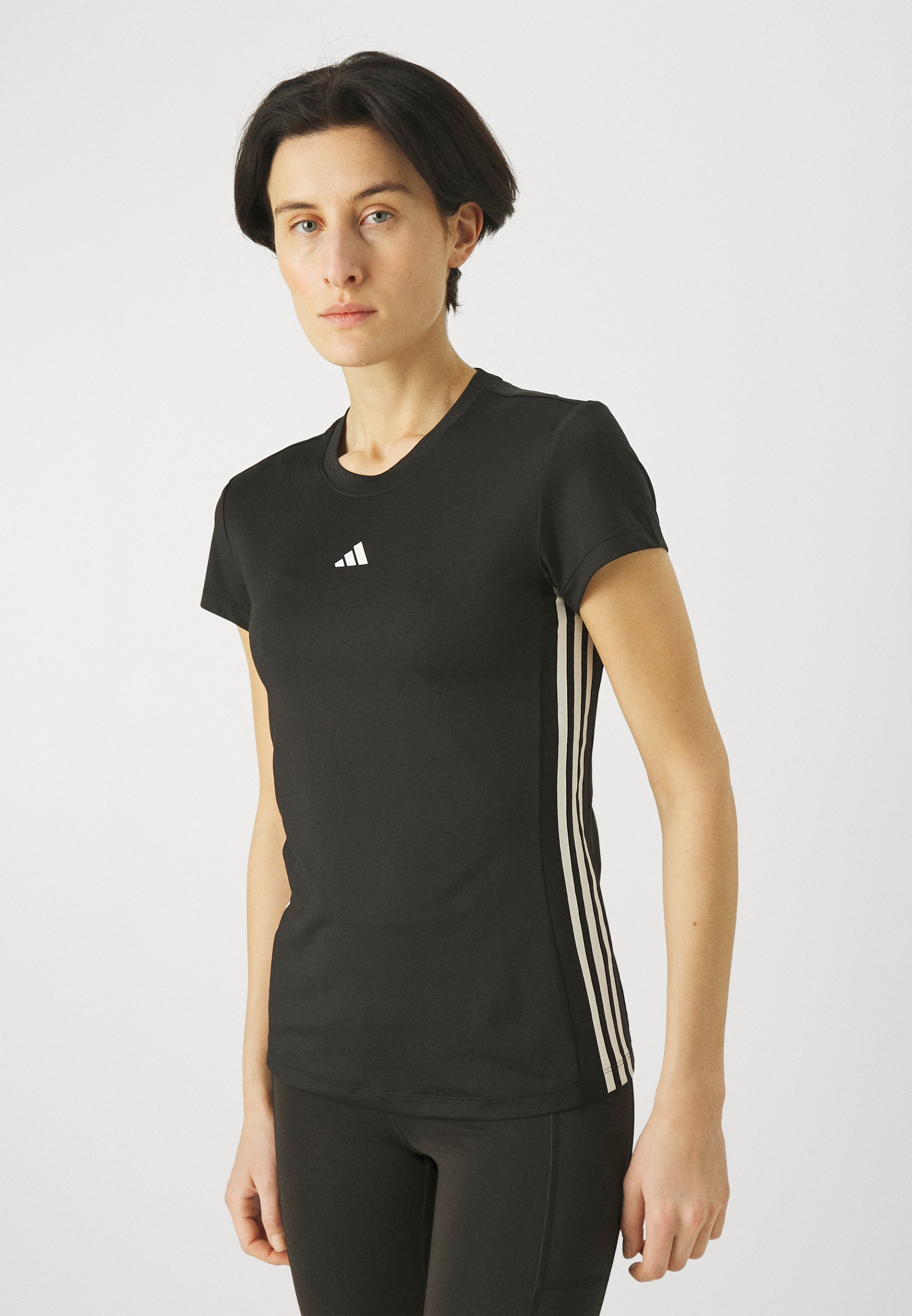 T-shirt sportiva Adidas Performance - nero/bianco