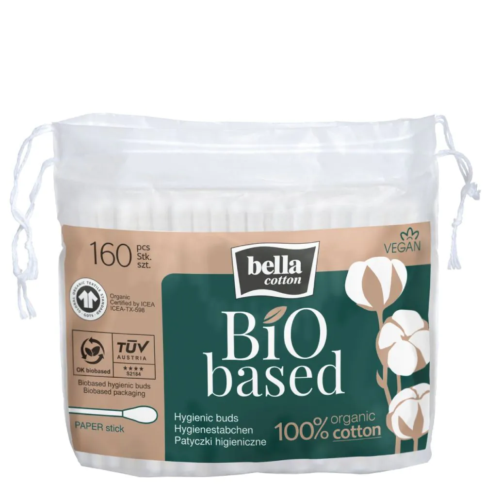 Bella Cotton BIOBased Pattyczki kosmetyczne papierowe